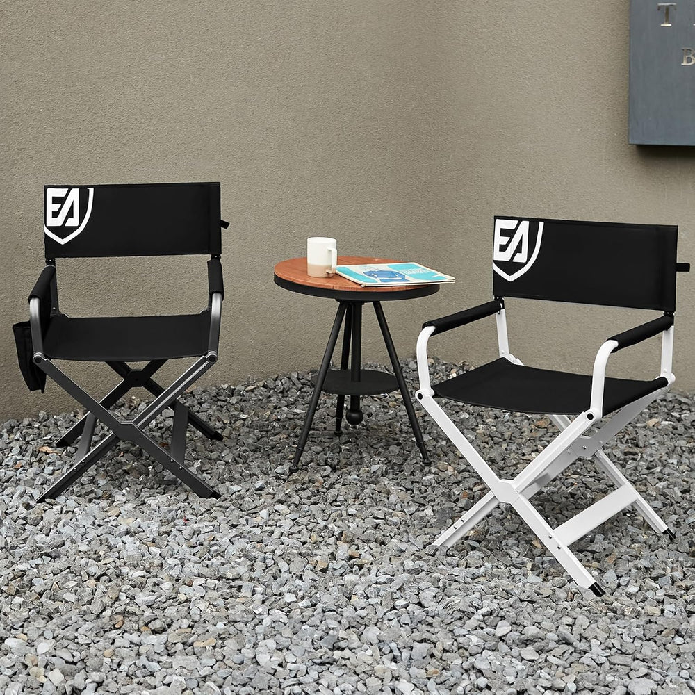 EVER ADVANCED Aluminum Directors Chair, Folding Studio Movie Chairs Camping E...