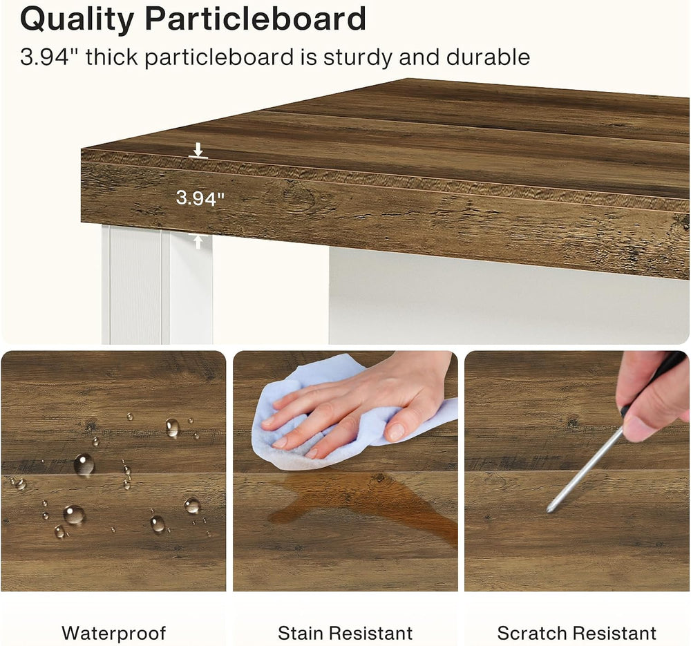 Tribesigns Kitchen Island with Storage, 55-Inch Farmhouse Stationary Island T...