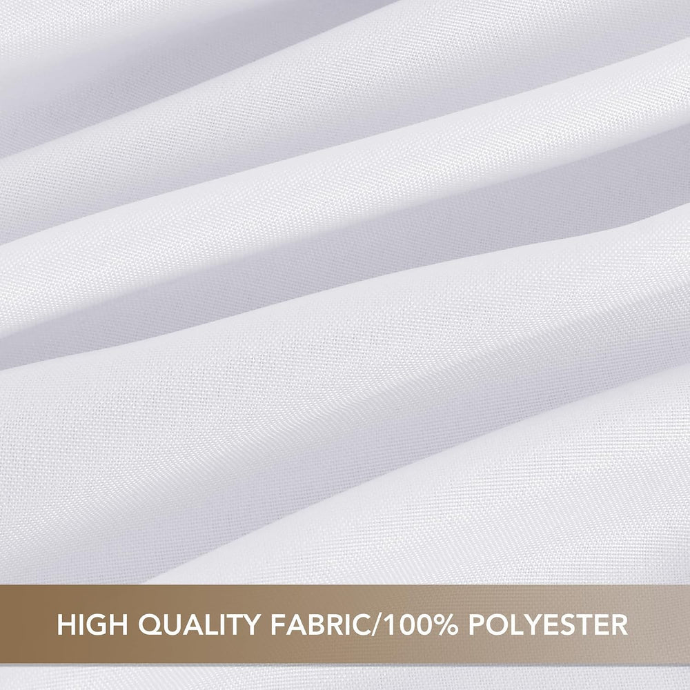 sancua White Table Cloths Rectangle, 8 Pack Tablecloths for 6 Foot Tables