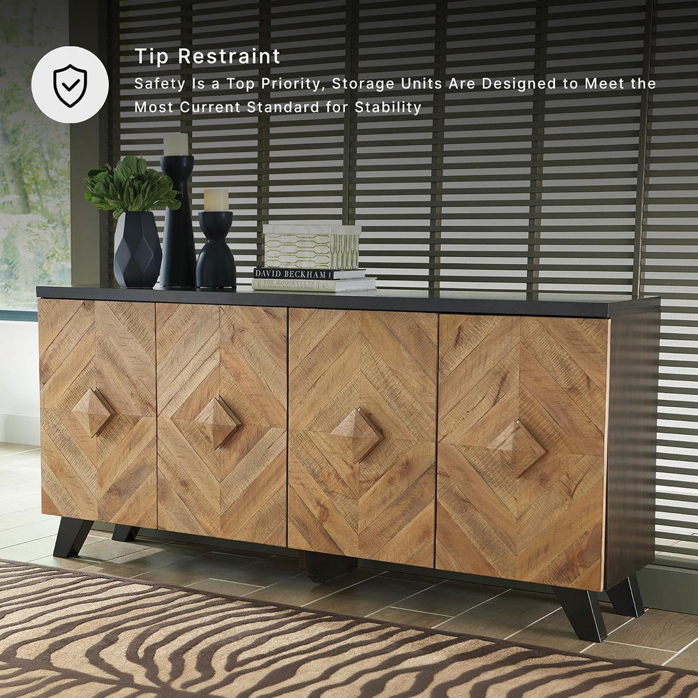 Signature Design by Ashley 72" Sideboard Accent Cabinet with Doors
