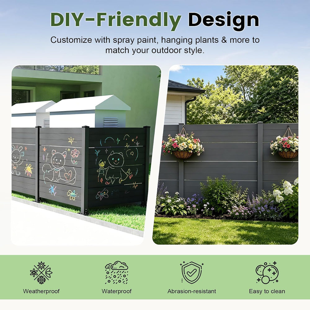 Domi 50" W x 49" H Outdoor Privacy Screen, Air Conditioner Fence, 4...