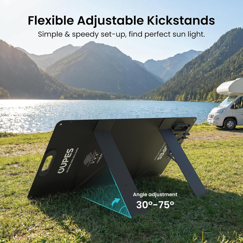 OUPES 100W Portable Solar Panel, Solar Charger for Portable Power Stations