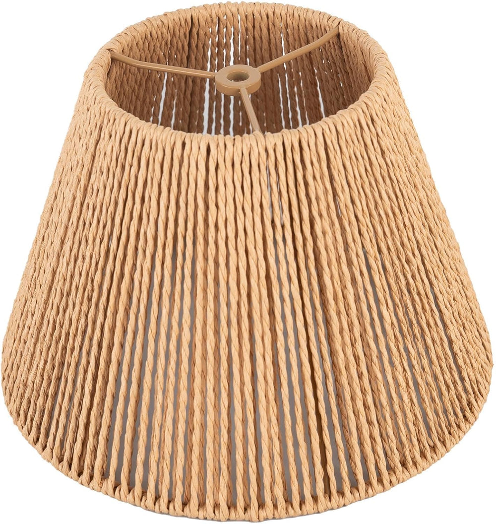 Boho Rattan Lamp Shade Small Bell Lampshade 6" Top X 10" Bottom X 7...