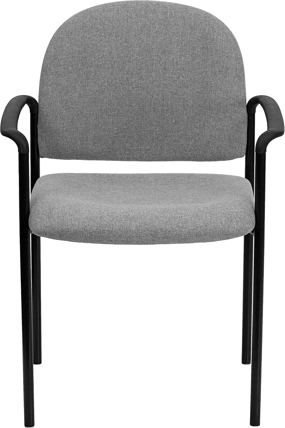 Flash Furniture Steel Stackable Reception Chair with Arms, Gray