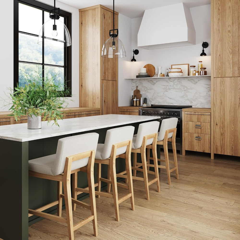 Nathan James Gracie Modern Counter Height Bar Stool with Back, Counter Stool ...