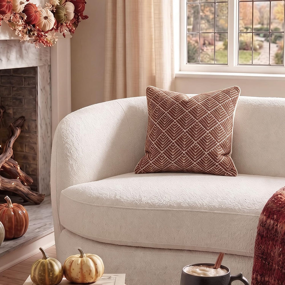 Brown Decorative Throw Pillow Covers 18"x18"
