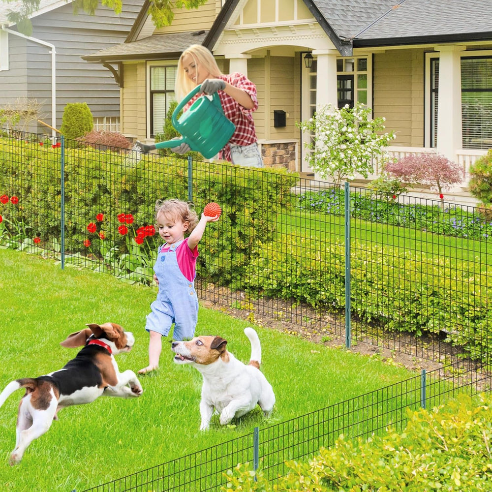 Amagabeli Heavy Duty Metal Fence Posts 4 Feet 10 Pack No Dig Garden U Post St...