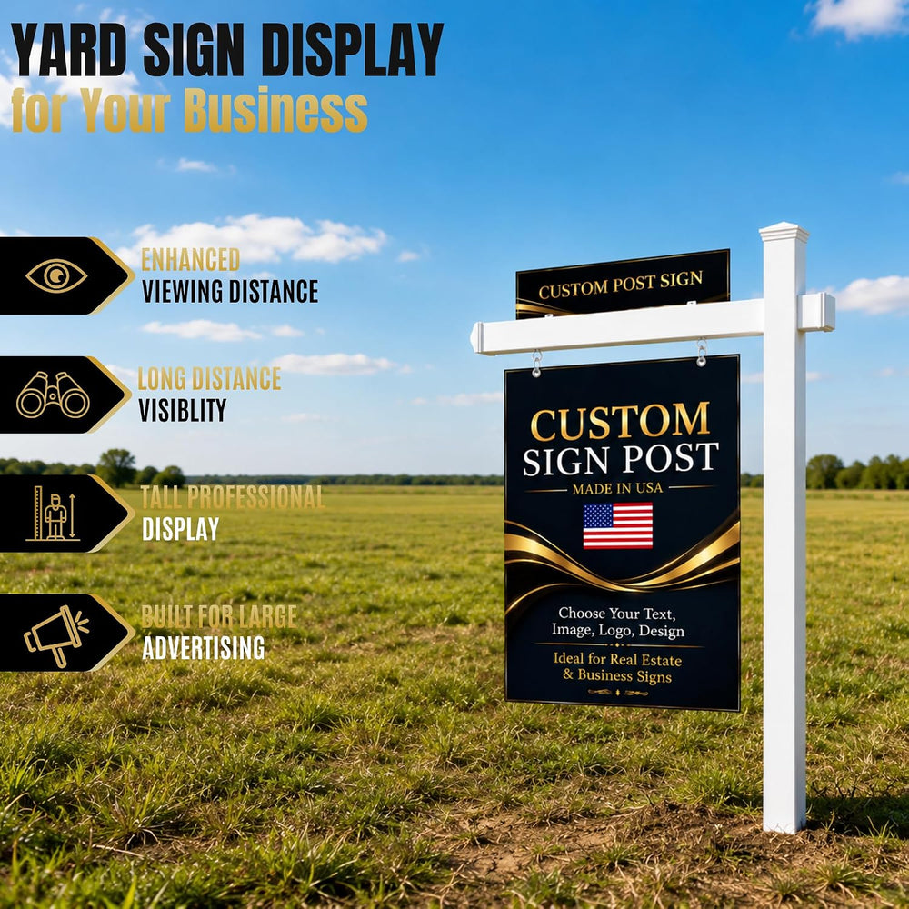 Yard Sign Post BY BCB, Real Estate Sign Post Printed in USA