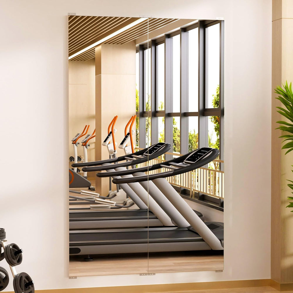 brisafe Gym Mirror, 59"x16" 2-Pack Shatterproof Nano Wall Mirror