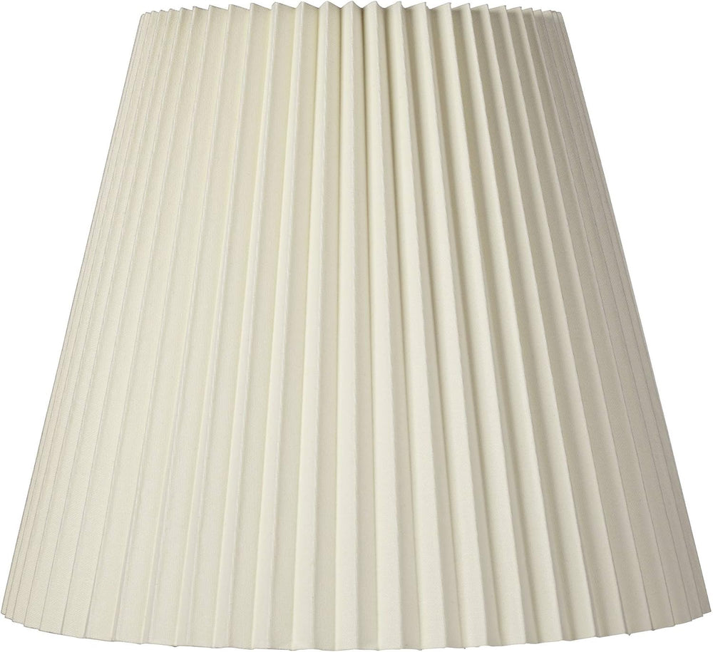 Pre-Assembled Edie Large Ivory Pleated Lamp Shade 10x17x14.75 (Spider)