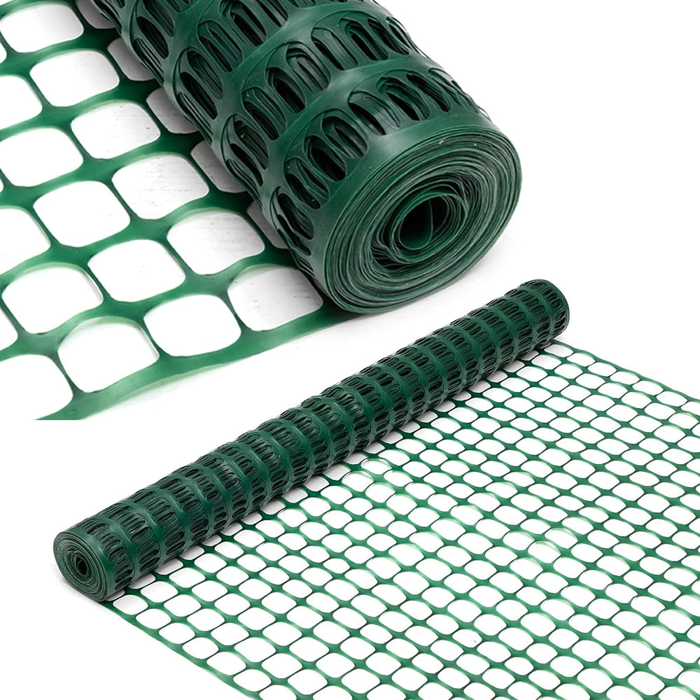 DOEWORKS Plastic Safety Fence, 4 ft x 100 ft Barrier Netting, Green