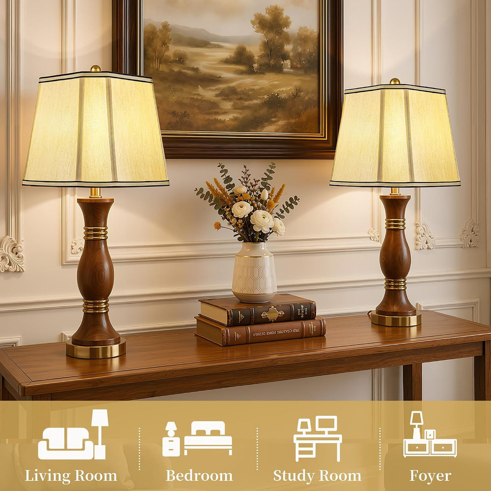 Gold Rectangle Lamp Shades Set of 2 for Table Lamp,10" x 13"x 10"
