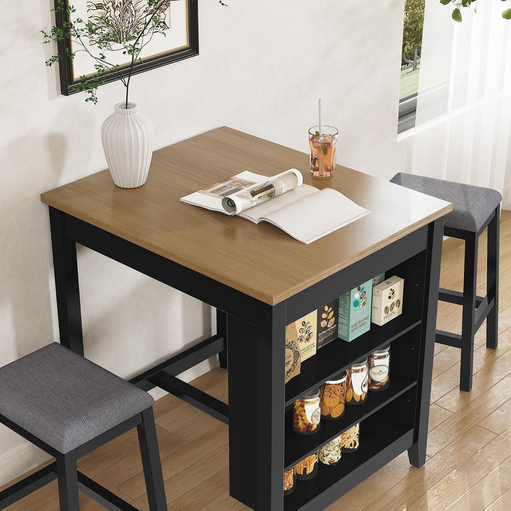 HLR 3-Piece Dining Table Set for 2 Person, Small Farmhouse Kitchen Table with...
