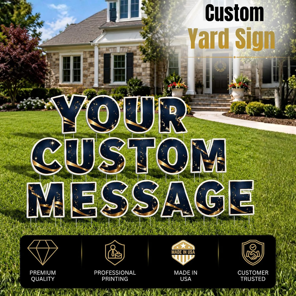 Custom Large lawn letters with stakes by BCB | Lawn Sign Printed in USA