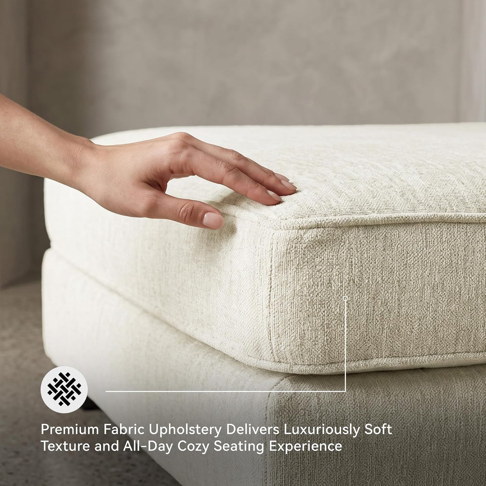 Signature Design by Ashley Oversized Square Ottoman Coffee Table, Beige