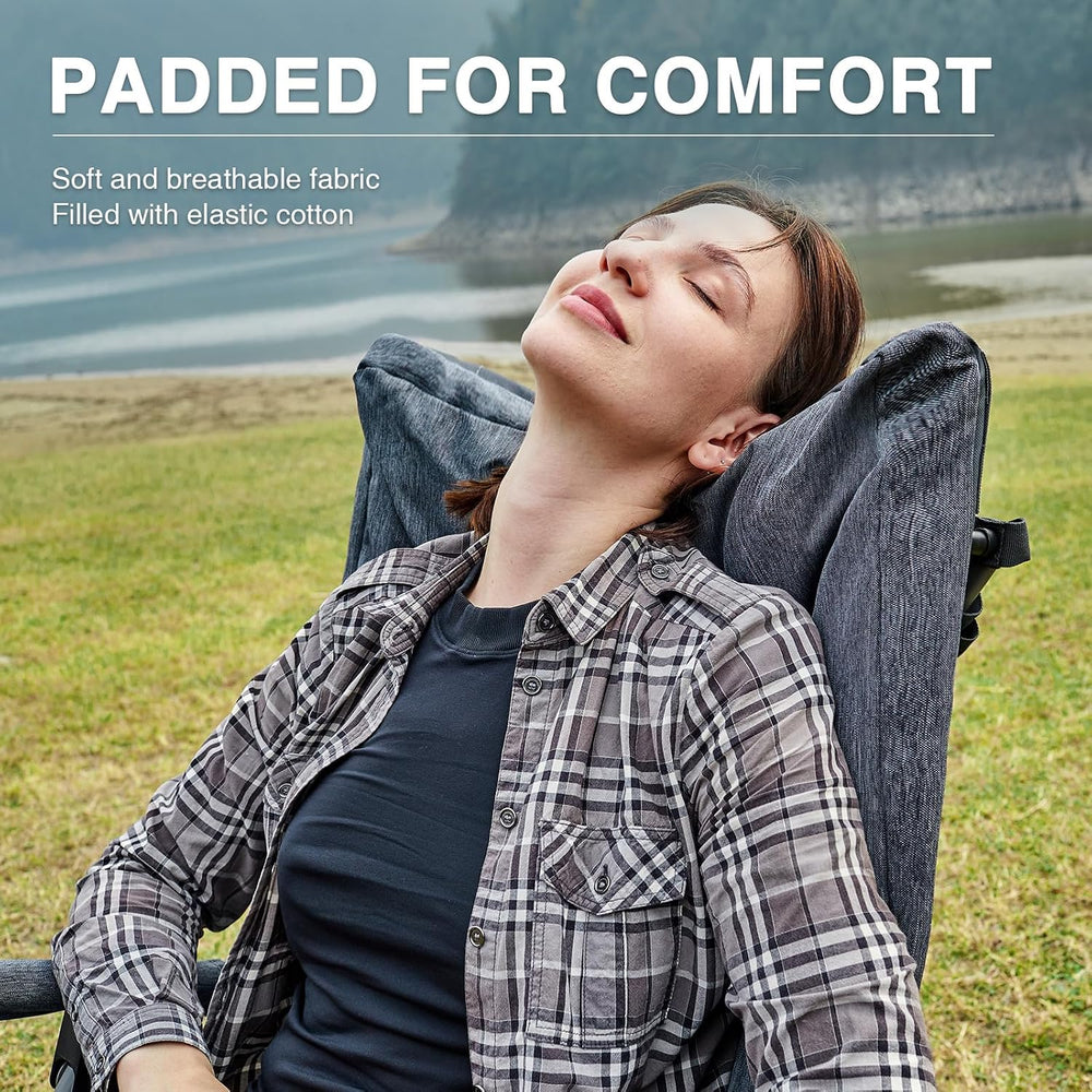 EVER ADVANCED Oversized Folding Rocking Camping Chairs Set of 2, Padded