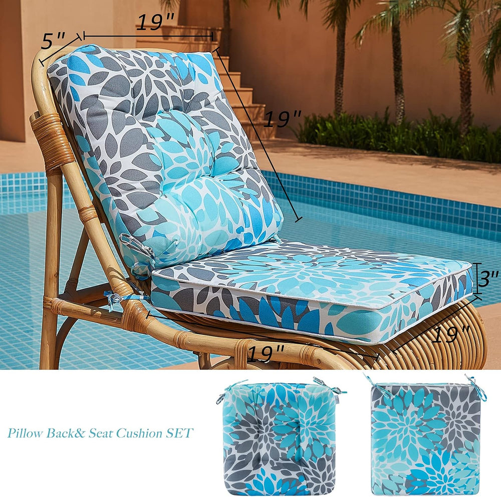JMGBird Patio Seat Cushions Outside Chair Cushions for Outdoor Chairs