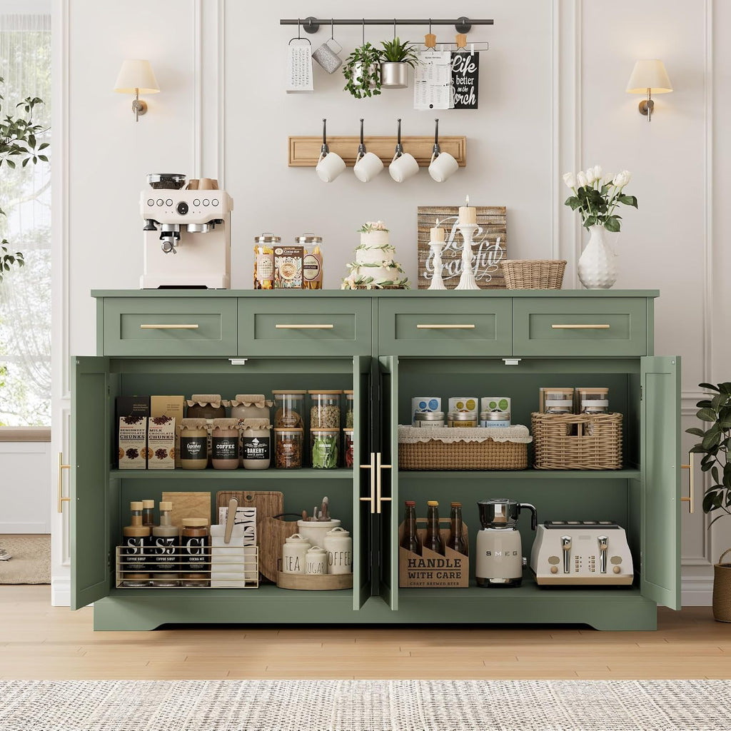hostack sideboard buffet cabinet with storage, kitchen cabinet on a desk or shelf