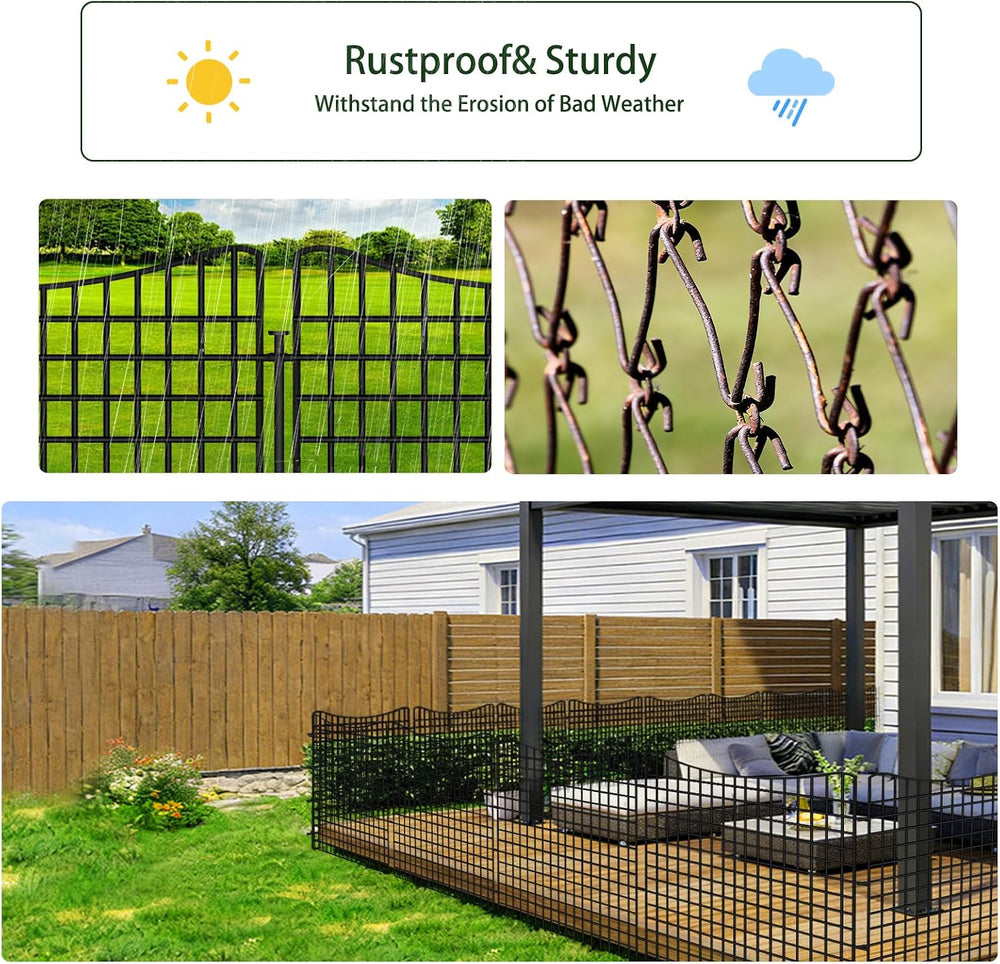 ULIOK 10 Panels No Dig Decorative Garden, Dog Fence Outdoor for Yard, 36in(H)...