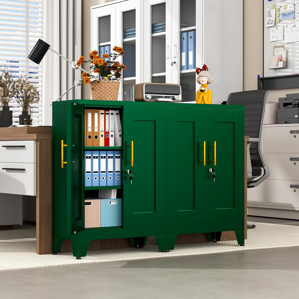 GAIOUS Metal Pantry Cabinet (Two Units), Sideboard Buffet Storage Cabient