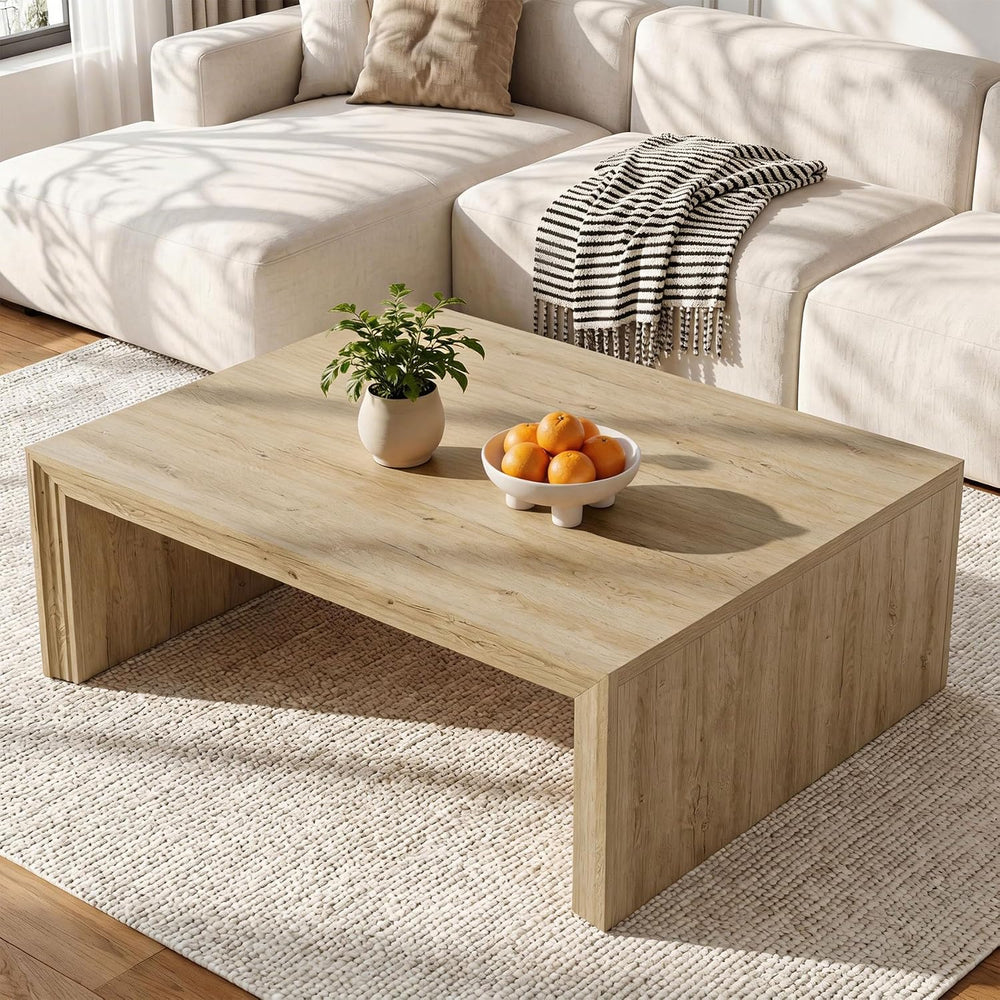 Tribesigns 47-Inch Rectangle Coffee Table, Farmhouse Wooden Rectangular Cente...