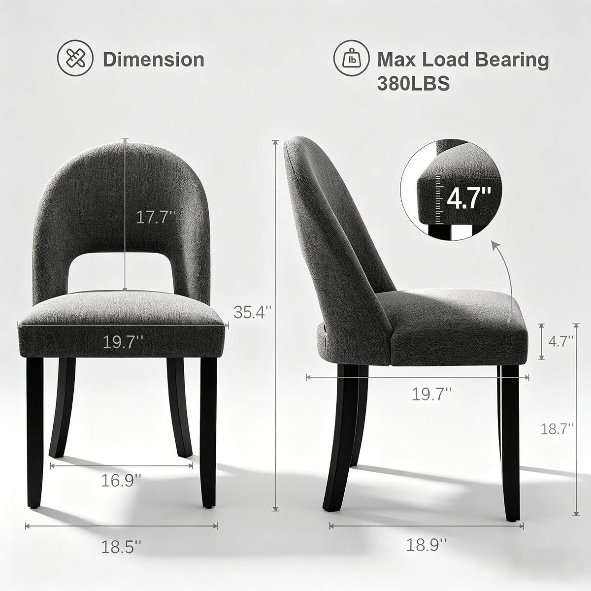 dining chairs set of 6, upholstered kitchen & on a desk or shelf