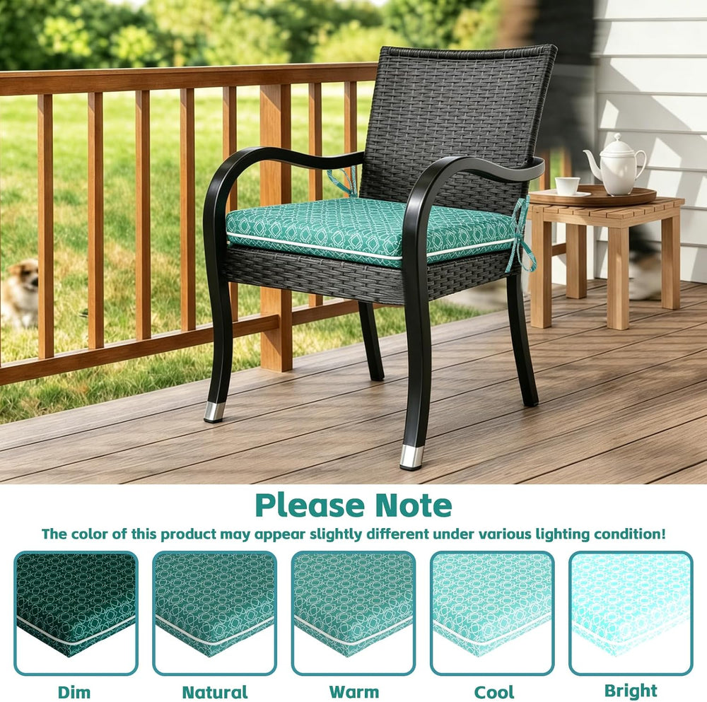 COZYVIDA Outdoor Chair Cushions Set of 4, 20"x20" Square Seat Pads ...