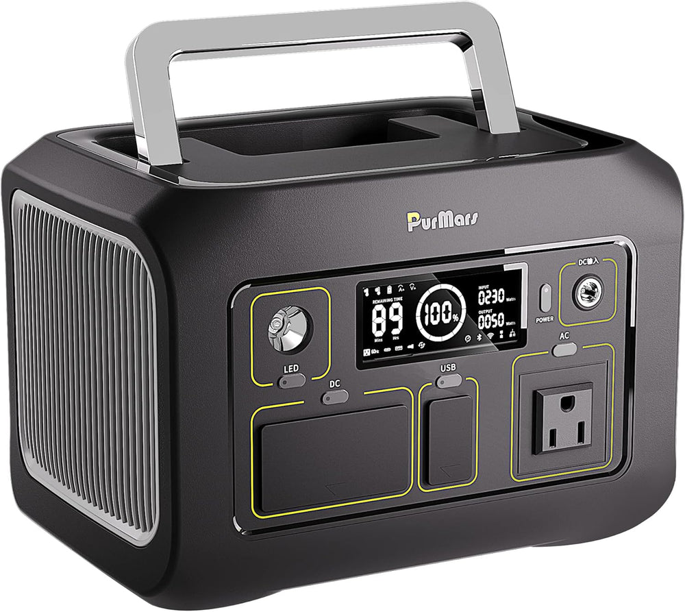 300W Portable Power Station (Peak 500W),LiFePO4 Solar Generator