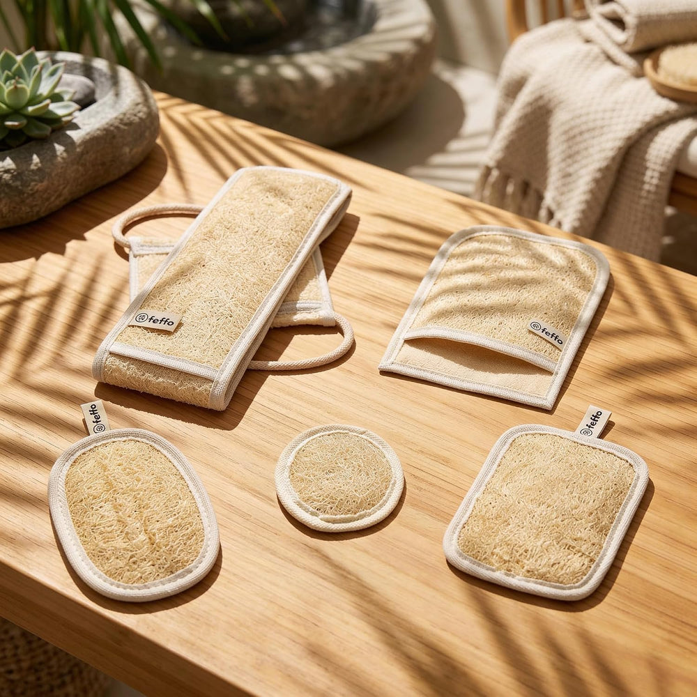 Loofah Sponge for Body Scrub, Exfoliating Body Scrubber Body Care Set, 1 Coun...