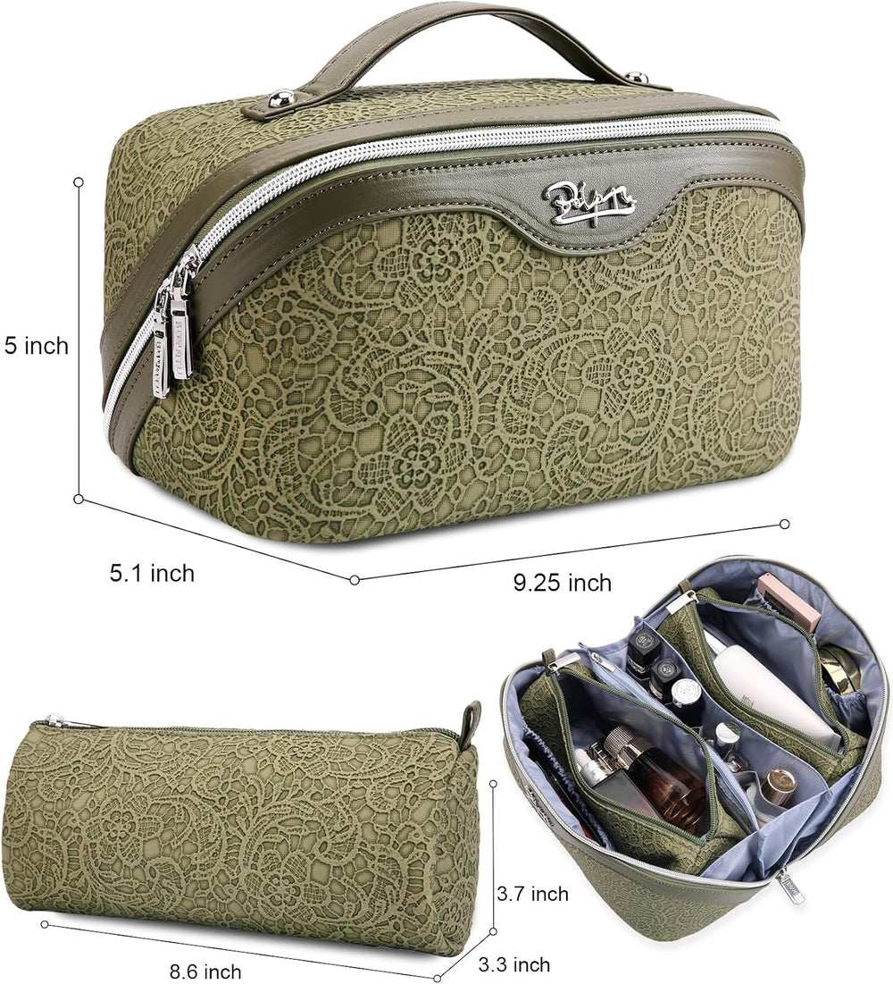 BOYATU Travel Makeup Bags Cosmetic Organizer Bag: 3 Pcs Set Large Capacity Ma...