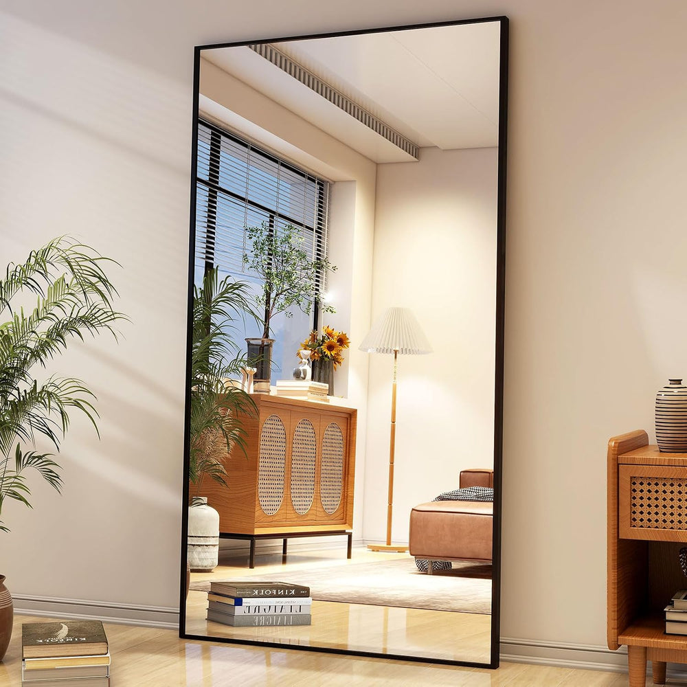 Easly 34"x76" Full Length Mirror with Stand, Large Rectangular Floo...