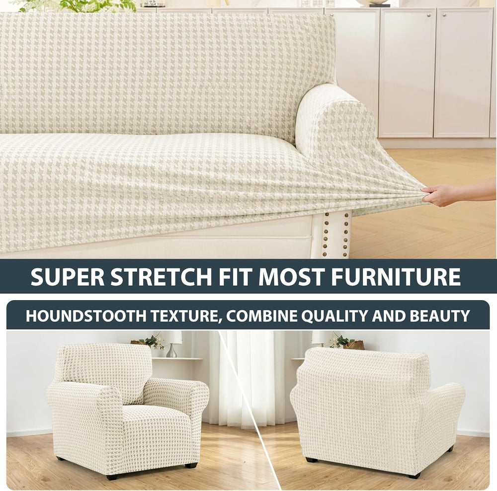 ZNSAYOTX 1 Piece Stretch Chair Slipcover with Arms (34"-44") New-Ho...