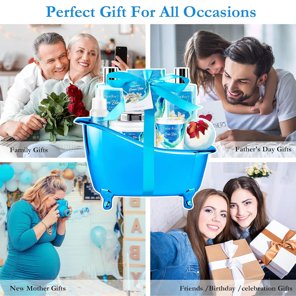Spa Gift Basket Set for Women & Men, Bath & Body Skin Gift Set