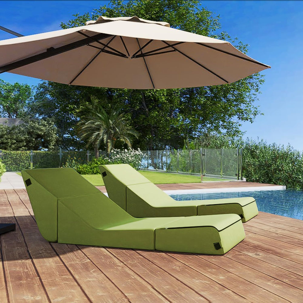 jela Boneless Folding Chaise Lounge Indoor, Folding Ergonomic Cloud Reading C...