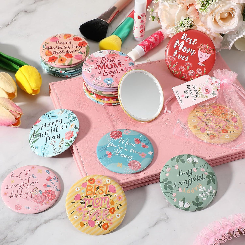 Landical 50 Sets Mother's Day Mirror Gifts Bulk Mini Compact Mirrors Smal...