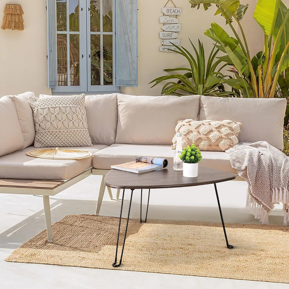Folding Coffee Tables for Small Spaces Foldable Industrial Sofa Center Table ...