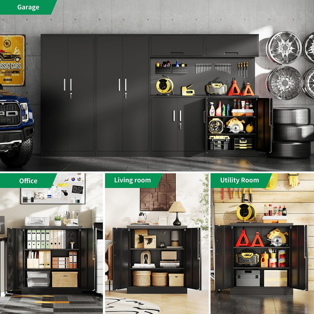 Metal Garage Storage Cabinet, Durable Metal Storage Solution