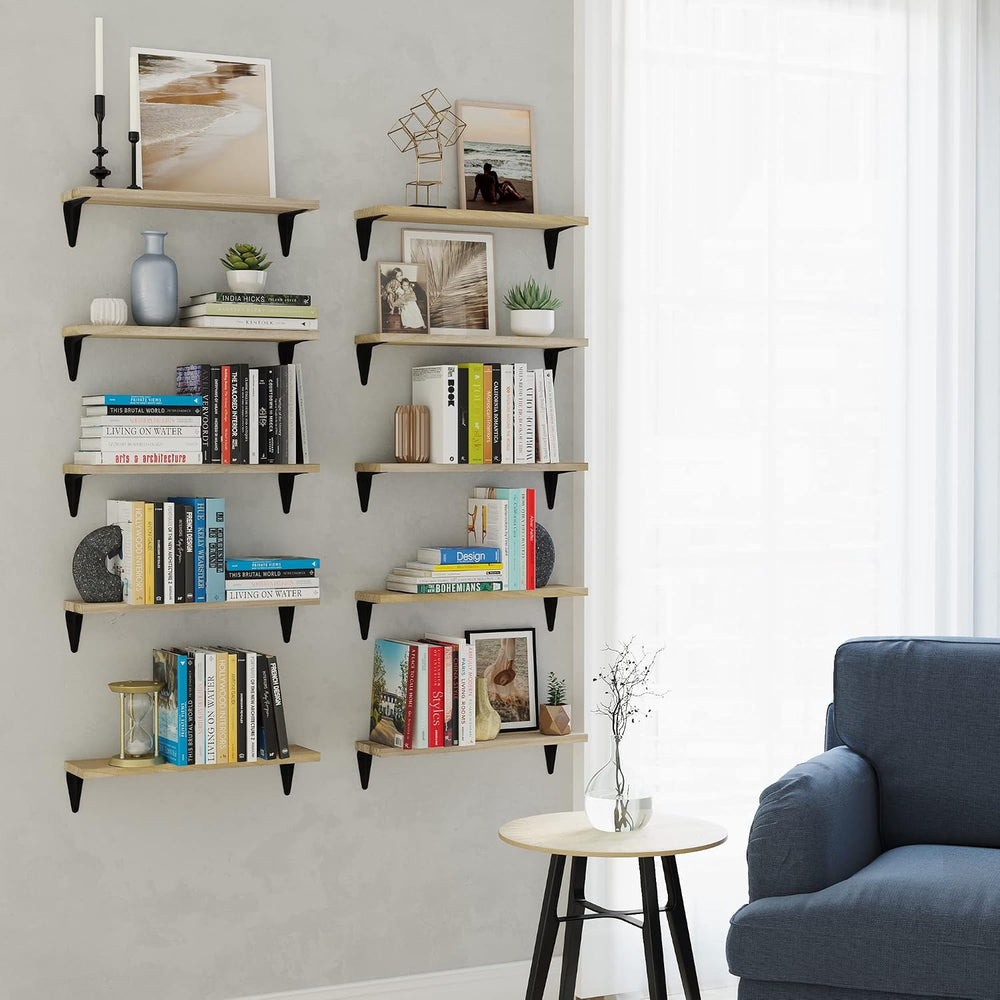 Wallniture Arras Floating Shelves for Wall Decor,17"x4.5" Bookshelf...