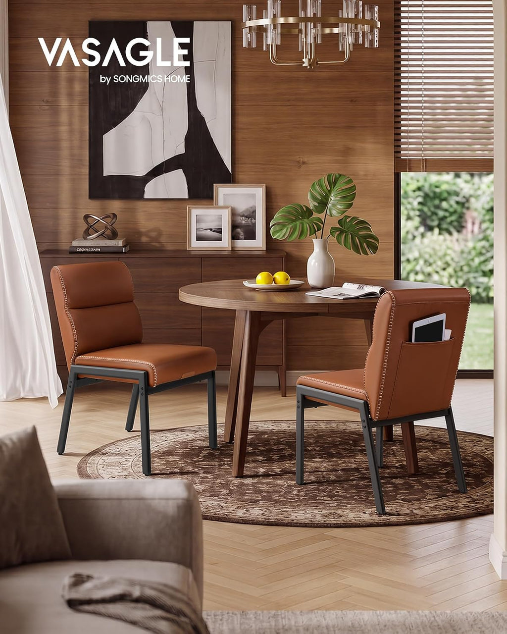 VASAGLE Dining Chairs Set of 6, Upholstered Kitchen Chairs