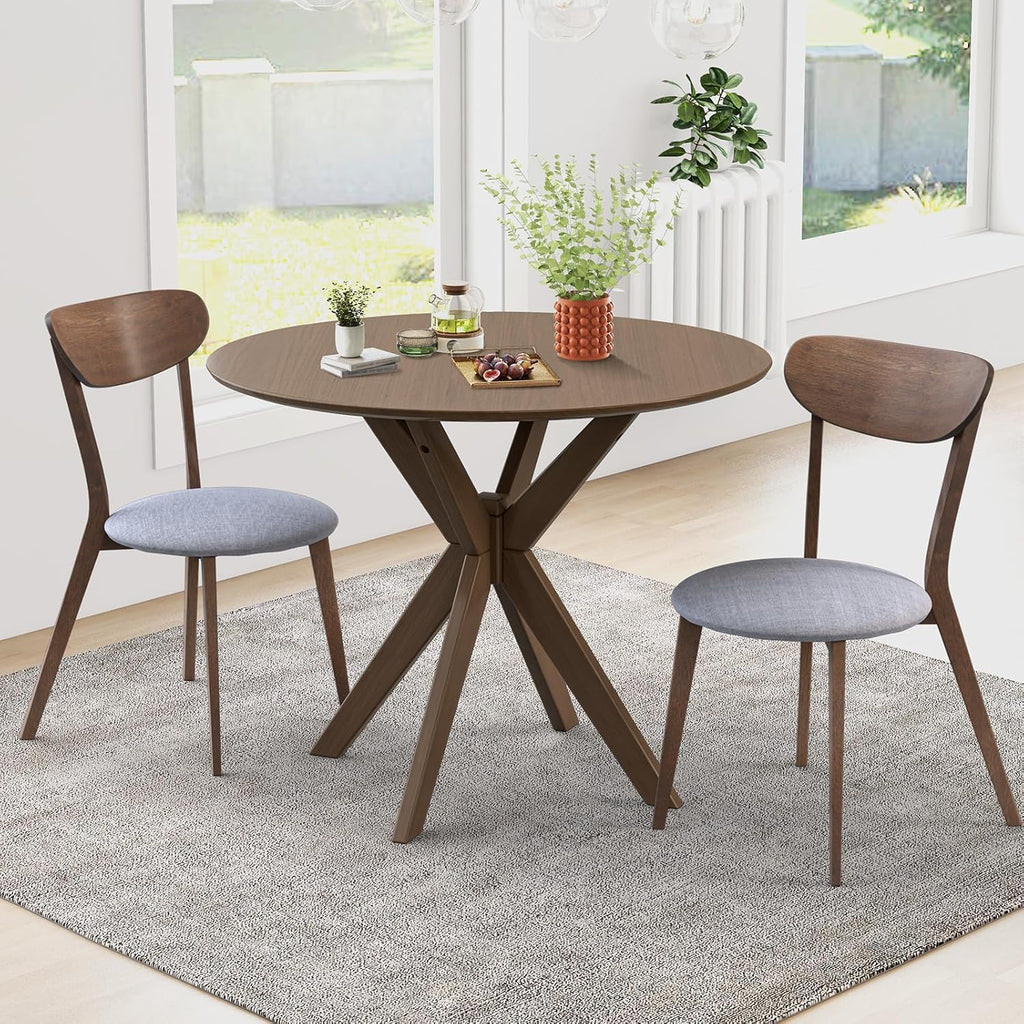 tangkula round dining table set for 2, kitchen on a desk or shelf