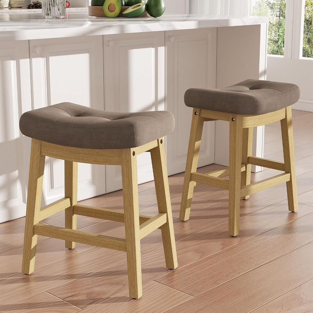 Bar Stools Set of 2, Counter Height Bar Stool for Kitchen Island with Comfort...