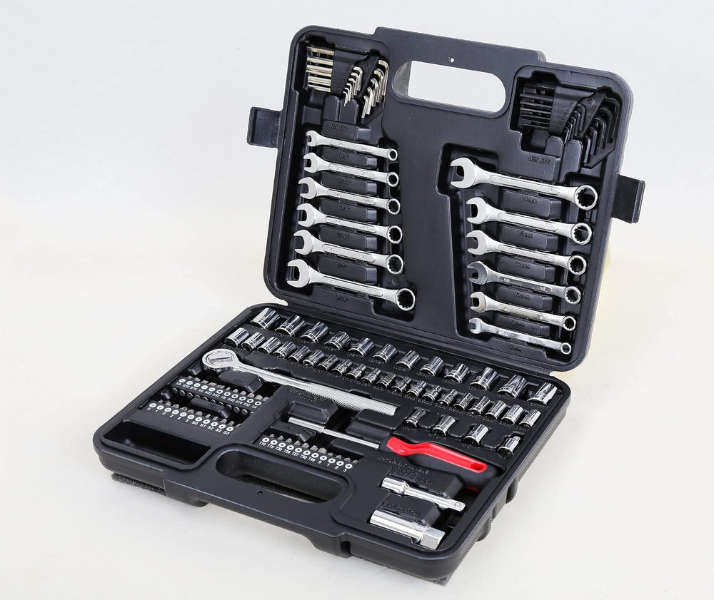 MECHMAX 121-Piece Mechanics Tool Set, 1/4 & 3/8-Inch Drive