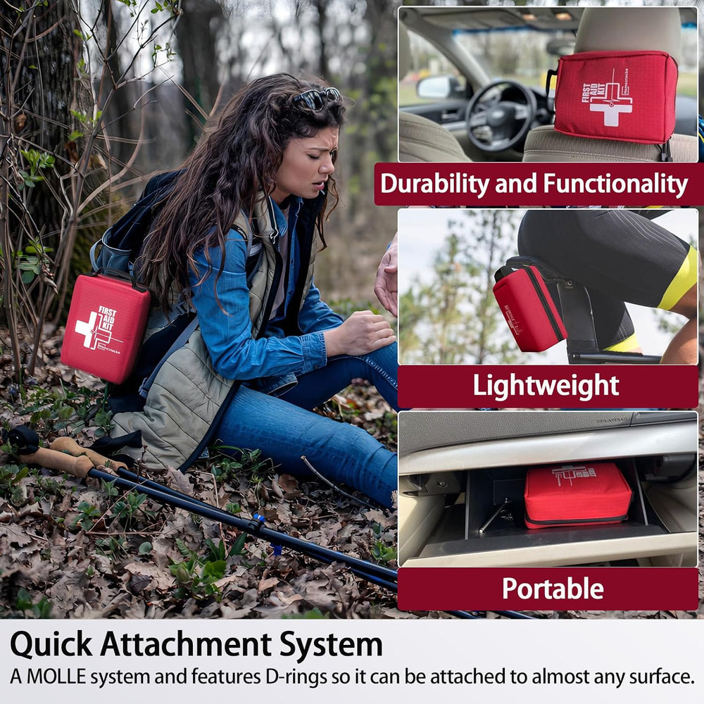 First Aid Kit, Professional Trauma First Aid Kit with Labelled Compartments M...