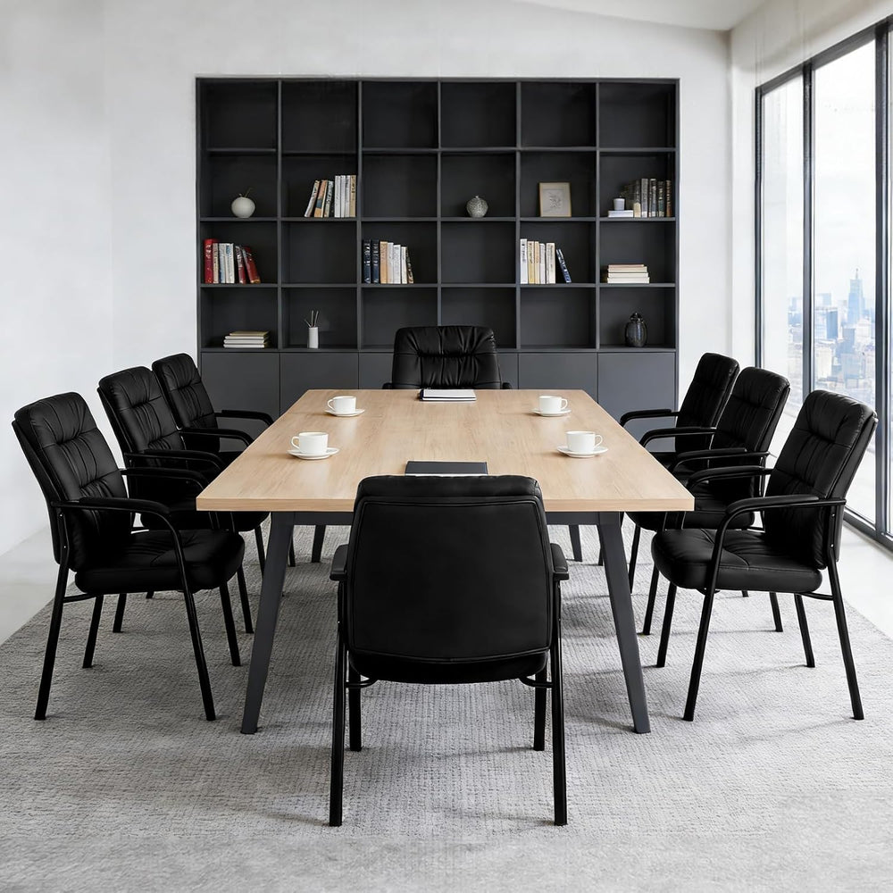 OLIXIS Office Waiting Room Guest Chair Set of 2, 500lbs, Faux Leather