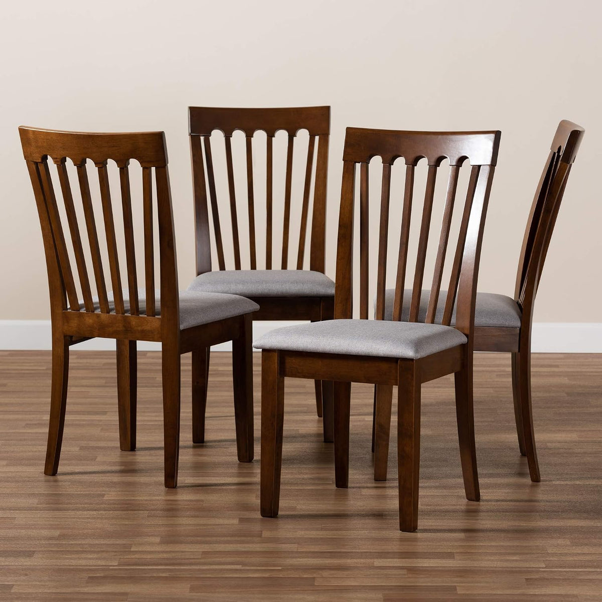 baxton studio minette dining chair - grey fabric, package contents