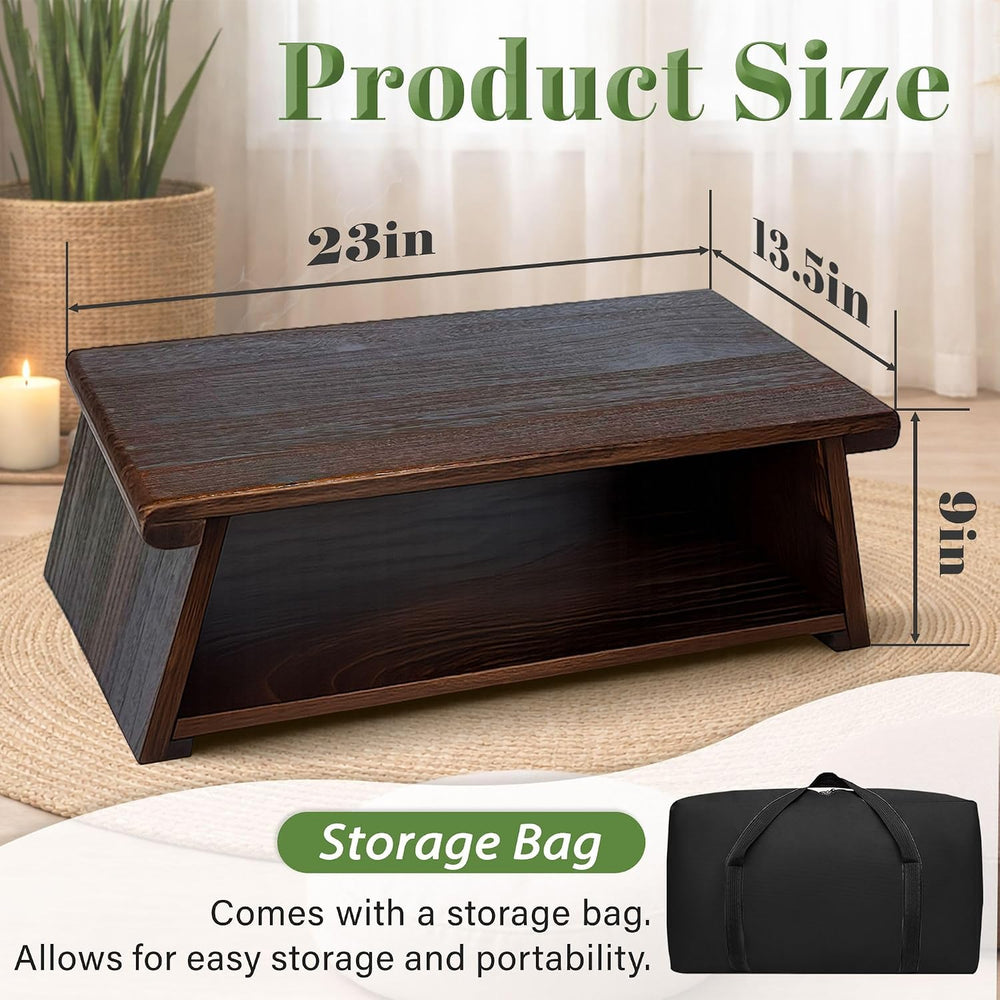 Japanese Low Floor Table Folding Coffee Tables,23''x13.5'' Pa...