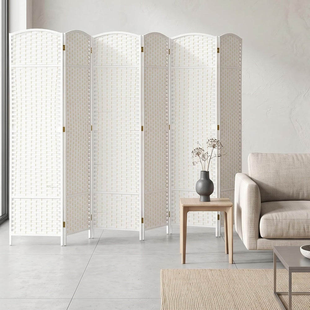 HOMCOM Room Divider Folding Privacy Screen 5.6' Tall Home Office White
