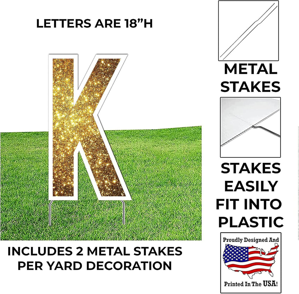 VictoryStore Custom Yard Letters - Bebas 18 Inch Package, Up to 10 Letters, I...