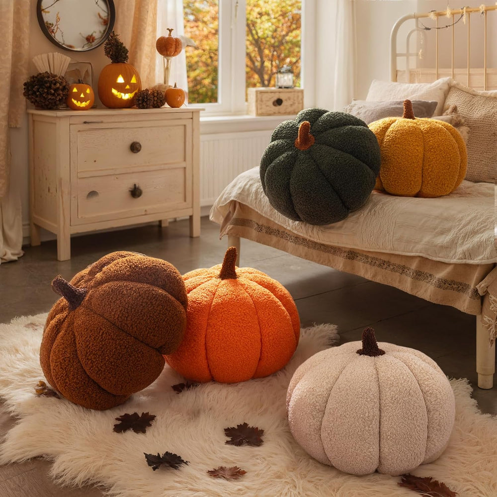 Lanpn Fall Pumpkin Pillows Set of 2, Halloween Decoration Decorative Throw Pi...