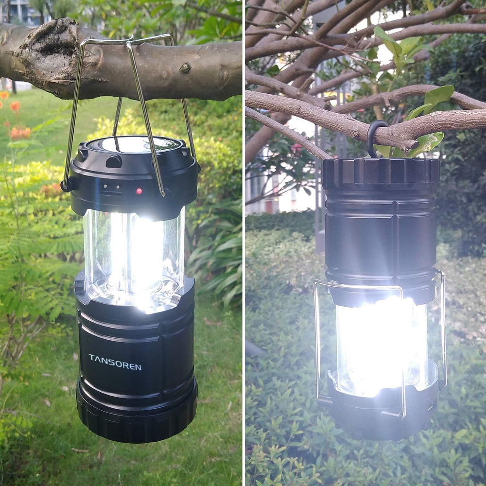 4 Pack Solar USB Rechargeable 3 AA Power Brightest COB LED Camping Lantern, W...